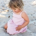 thumbnail image 4 of Xingqing 2 Pcs Robe Simple Sans Manches à Encolure Carrée pour Bébé Fille, Couleur Unie, Shorts, 4 of 5