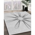 thumbnail image 3 of Ahgly Tapis d'Intérieur Lavable en Machine Carré Transitionnel Gris Platine, 7 Pieds Carré, 3 of 7