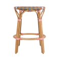 thumbnail image 4 of Butler Specialty Company Ballito 24 in. Seat Height Oval Rattan Counter Stool - Orange and Brown, 4 of 8