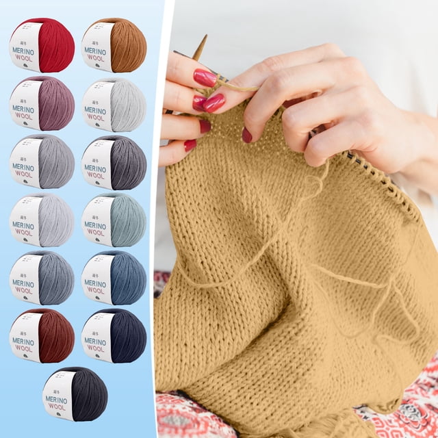 Weekly Deals! Gspmoly Wool Hand-Woven Medium Coarse Scarf Hat Overcoat Wool Merinoss Wool Wool Cashmeres Yarn Weekly Deals