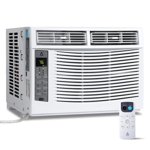 BeesClover 6000 BTU Fenêtre Air Conditionneur, chambre AC Unité, refroidit jusqu'à 250 Sq. Ft. Efficacité énergétique Air Conditionneur avec télécommande/commande d'application, minuterie, chambre/chambre à coucher