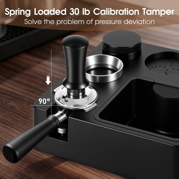 Reoszeank 51mm Espresso Accessories Kit, Espresso Knock Box and
