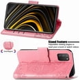 thumbnail image 2 of Étui à Rabat, Fleurs Embossées Papillon en Cuir PU, Étui à Rabat Magnétique avec Support, Porte-Cartes, Dragonne, Portefeuille, Sac à Main pour iPhone 12 Pro max 6.7 (Rose), 2 of 6