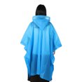 thumbnail image 4 of Unique Bargains Ponchos de Pluie, Ensemble de 2 Imperméables avec Capuchon, Manteaux de Pluie en EVA Réutilisables pour le Camping en Plein Air, Bleu, 4 of 6