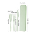 thumbnail image 3 of Reusable Utensil Set, Wheat Straw Cutlery, Portable Travel Case, Outdoor Dining Essentials, Camping Picnic Gear, Eco-Friendly Kitchenware, 3 of 6