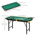 thumbnail image 3 of Soozier Ensemble de Table de Piscine Pliante de 55 Pouces, Hauteur Réglable, Vert, 3 of 10