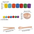 thumbnail image 2 of Education Toy Color Sorting and Counting Wooden Stacking Game for Toddlers and Preschoolers, 2 of 7
