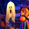 thumbnail image 2 of Small White Led Ghost Lantern String Light Handheld Pumpkin Lamp Battery Powered Halloween Party Decoration For Indoor Outdoor Use Polyester Fiber C, 2 of 8