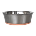 thumbnail image 1 of Silicone Stainless Steel Pet Dog Bowl Water Basin Anti-Slip Bottom Large Capacity, 1 of 5