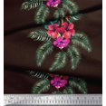 thumbnail image 2 of Soimoi polyester Crepe Fabric Floral & Leaves Tropical Decor Fabric Printed Yard 42 Inch Wide, 2 of 2