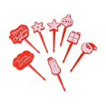 thumbnail image 4 of veasfak 8x Christmas Food Picks Set Cute Creative Cake Forks for Dessert Cheese Cake Red, 4 of 9