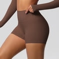 thumbnail image 4 of Gspmoly Shorts de Course pour Femmes, Shorts Gainants pour Femmes Tissu Respirant Gratifiant Gaine Restauration de Fibre Unique pour Femmes Shorts de Randonnée Femmes jusqu'à 70 % de Rabais Café L, 4 of 7