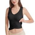thumbnail image 1 of UPPADA Womens Shapewear Tank Top with Built In Bra Seamless Body Shaper Slimming Compression Camisole Tank Tops Seamless Cami Tank Top Stretch Comfy Soft Base Tees Black,S, 1 of 3