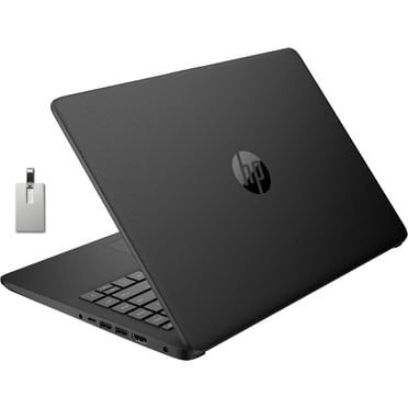HP Stream 14" HD Laptop, Intel Celeron N4120, 16GB RAM, 128GB eMMC, Intel UHD Graphics, Webcam, 1 Year Office 365, Black, Win 11 S, 128GB Hotface USB Card