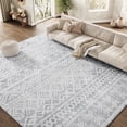 thumbnail image 2 of SIXHOME 8'x10' Area Rugs for Living Room Washable Rugs Boho Large Area Rug Modern Geometric Neutral Carpet and Area Rugs for Home Decor Foldable Non Slip Bedroom Rugs Grey, 2 of 6