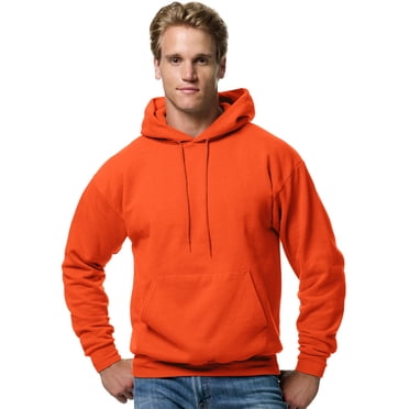 Hanes Mens ComfortBlend EcoSmart Pullover Hoodie Sweatshirt, XL, Orange