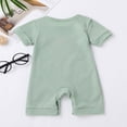 thumbnail image 3 of Baby Romper Letter Rainbow Print Crew Neck Short Sleeves Breathable with Bottom Snaps Jumpsuit, 3 of 7
