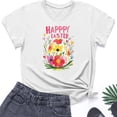 thumbnail image 4 of Weiqiqre Summer Outfits for Women Happy Easter T Shirt Easter Bunny Shirt Cute Rabbit Graphic Tee Gift Spring Tees Tops, 4 of 4