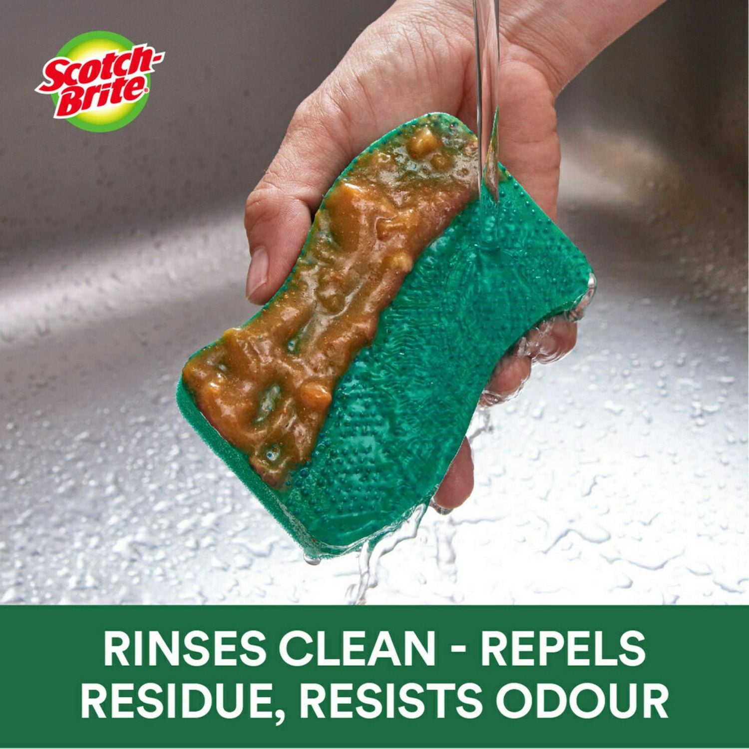Scotch-Brite® Scrub Dots Éponge à Récurer à Usage Intensif, Lot de 3