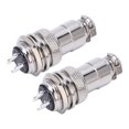 thumbnail image 3 of Metal Socket Connector, 2pcs 20mm Aviation Plug Socket Connector Silver Plated Copper Contact for Mechnical Equipment, Electronics Cable Connectors, 3 of 8