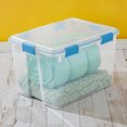 thumbnail image 4 of Sterilite 80-Qt Clear Plastic Stackable Storage Bin w/ Gasket Latch Lid, 12 Pack, 4 of 12