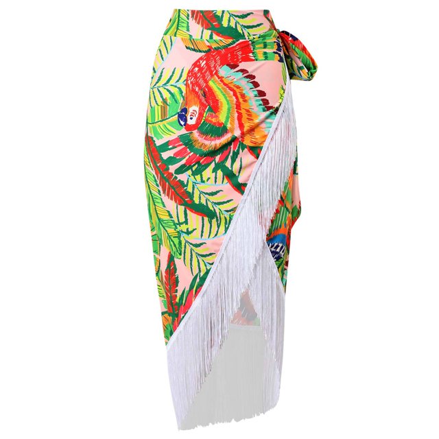 Nouvelle Robe de Plage Aguichant Imprimée Rétro Maillot de Bain Jupe Longue Tenue de Fête Tenue de Plage Été