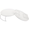 thumbnail image 1 of Hytrove 2Pcs Circular Microwave Oven Rack White ABS Layered Design Kitchen Accessory, 1 of 8