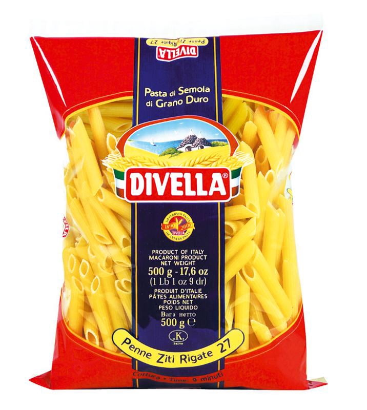 Divella Penne Rigate Italian Pasta in Bag