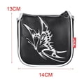 thumbnail image 5 of facefd Couvre-Maillet de Golf Universel pour Putter, Couvre-Chef Carré, Fermeture Magnétique, Protection, Papillon, Noir, 5 of 5