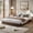 Brown, variant on Ourlova Queen Size Wood Platform Bed Frame Wooden Bed Frame Without Headboard Wood Slat Support No Box Spring Needed Easy Assembly Walnut