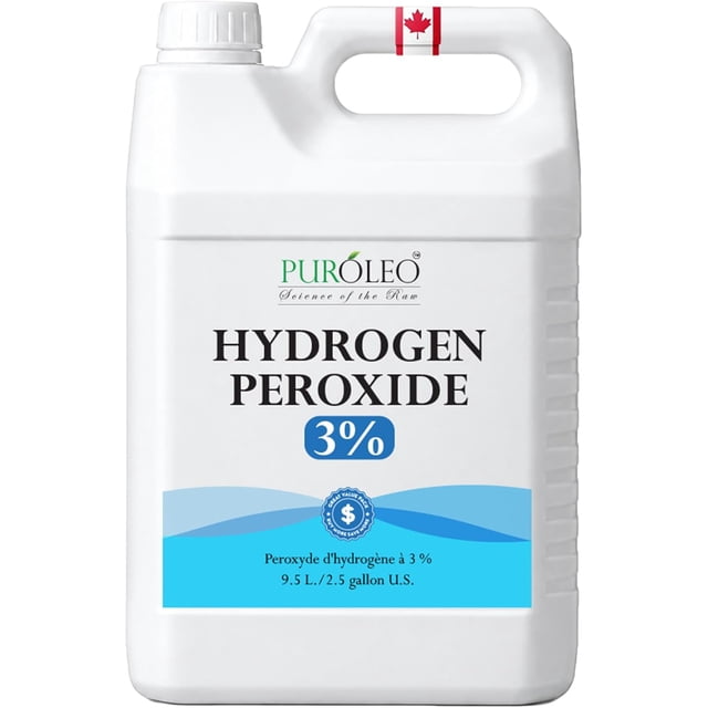 PUROLEO Hydrogen Peroxide 3% Solution, 2.5 Gallon/9.5 L (Made In Canada ...