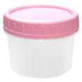 thumbnail image 3 of 1 Pcs Plastic Containers with Lids,Mini Plastic Containers,Reusable Transparent Stackable Storage Containers, for Snack Lunch Meal Prep Salad Dressings,Leakproof Small Freezer Containers,(Pink,160ml), 3 of 8