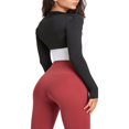 thumbnail image 4 of Cardigan Court de Yoga pour Femmes Haut d'Exercice Manches Longues Ouvert devant Boléro Solide pour Sports, 4 of 5
