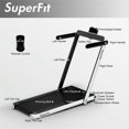 thumbnail image 3 of Pemberly Row Up To 7.5MPH 2.25HP Single Display Screen Treadmill in White, 3 of 8