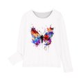 thumbnail image 4 of RXIRUCGD Chemises à Manches Longues pour Filles, Col Rond Mignon, Blouses Décontractées Élégantes (Blanc, Taille : 5 Ans), 4 of 5
