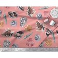 thumbnail image 2 of Soimoi Cotton Duck Fabric Colorful Shells Ocean Print Fabric by Yard 56 Inch Wide, 2 of 3