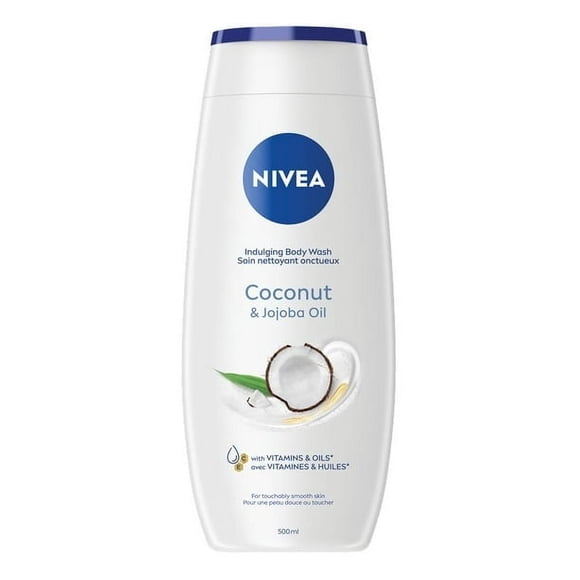 NIVEA Coconut & Jojoba Oil Indulging Body Wash for Women with Diamond Powder | Body Cleanser | Shower Cream for all skin types, Dermatologically tested, 500 mL