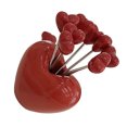 thumbnail image 4 of Fruit Fork Set, Delicate Appearance Food Pick Forks Sturdy and Not Easy to Rust Stainless Steel Fruit Fork with Holder for Fruit Cake and Ice Cream Desserts, 4 of 8