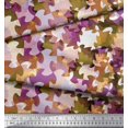thumbnail image 2 of Soimoi Moss Georgette Fabric Two Tone Camouflage Decor Fabric Printed Yard 42 Inch Wide, 2 of 3