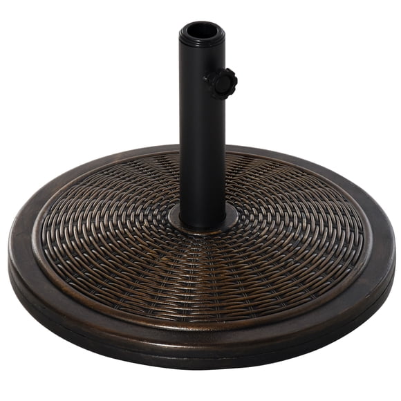 Outsunny 29LBS Offset Patio Umbrella Cement Base Stand Cantilever Parasol Holder Weight, Fits Φ1.4", Φ1.5", Φ1.9", Black