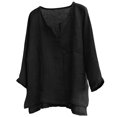 thumbnail image 1 of Mens Summer Long Sleeves ?Neck Comfortable Loose Blouse Tops, 1 of 9