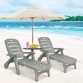 thumbnail image 3 of Costway Lot de 2 Chaises Longues Pliantes Fauteuil Inclinable Réglable à 5 Positions Gris, 3 of 10