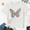 thumbnail image 4 of PMVFHDE T-Shirt Graphique Mignon pour Fille, Col Rond Décontracté, Manches Courtes, T-Shirt d'Été, Hauts, Blanc-A, 3-4 Ans, 4 of 7