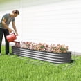 thumbnail image 3 of Outsunny Galvanized Raised Garden Bed Planter Box, 7.9 x 2 x 1ft, Silver, 3 of 10