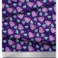thumbnail image 2 of Soimoi Purple Rayon Fabric Star & Diamond Geometric Print Fabric by Yard 56 Inch Wide, 2 of 5