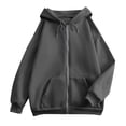 thumbnail image 4 of Chandail à Capuchon pour Femmes, Sweat à Capuche à Fermeture à Glissière devant, Sweat à Capuche Ample et à la Mode, Robe Légère pour Femmes, Veste à Capuche Zippée pour Femmes, 4 of 5
