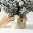 thumbnail image 3 of POINTERTECK 12Inch Tabletop Christmas Tree Mini Snow Flocked Pine cone Artificial Christmas Tree for Table Top Desk Classic Series Holiday Decoration, 3 of 8
