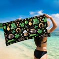 thumbnail image 5 of St. Patricks Day Decor Microfiber Beach Towel Super Lightweight Colorful Bath Towel Sandproof Beach Blanket Multi-Purpose Towel For Travel Swimming Pool 30x60 Inch, 5 of 5