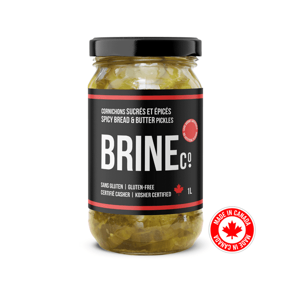 Brine Spicy Bread and Butter Pickles 1L Jar