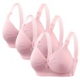 thumbnail image 1 of Timegard Bras for Women No Underwire 3pc Adjustable Strap Full Support Ruched Comfy Everyday Bras, 1 of 3